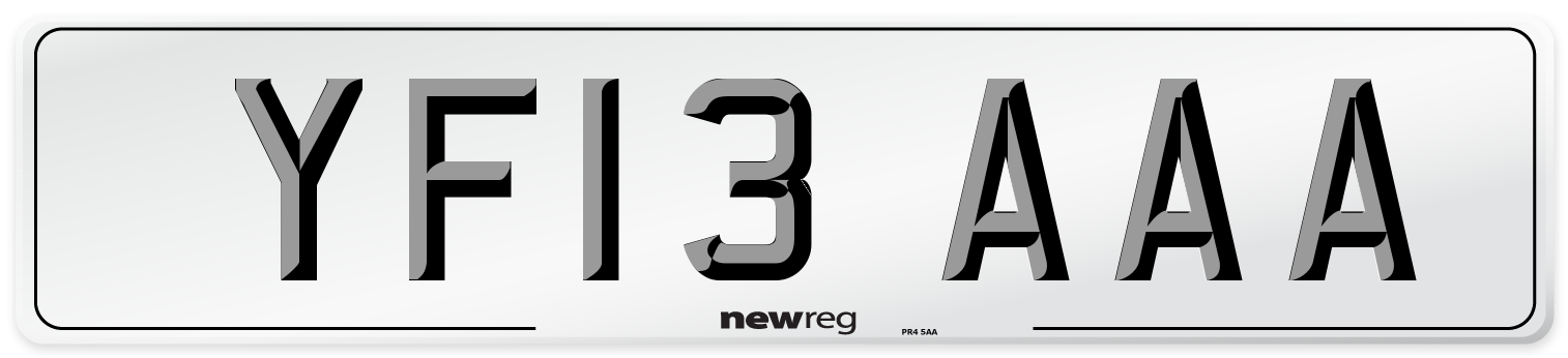 YF13 AAA Number Plate from New Reg